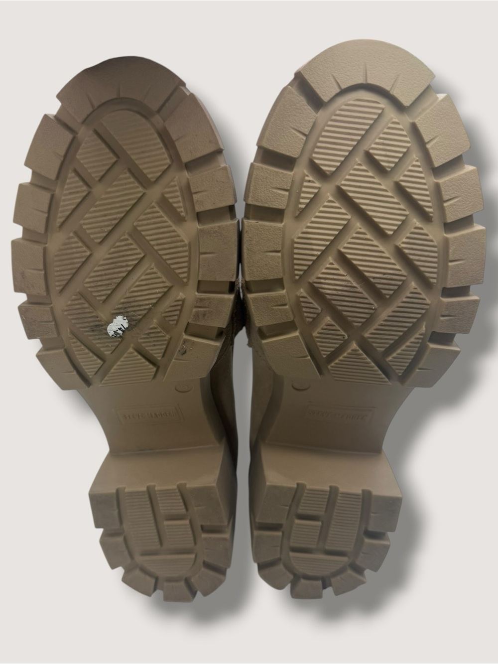 Steve Madden Tan Suede Lug-Sole Penny Loafers - Picture 8 of 8